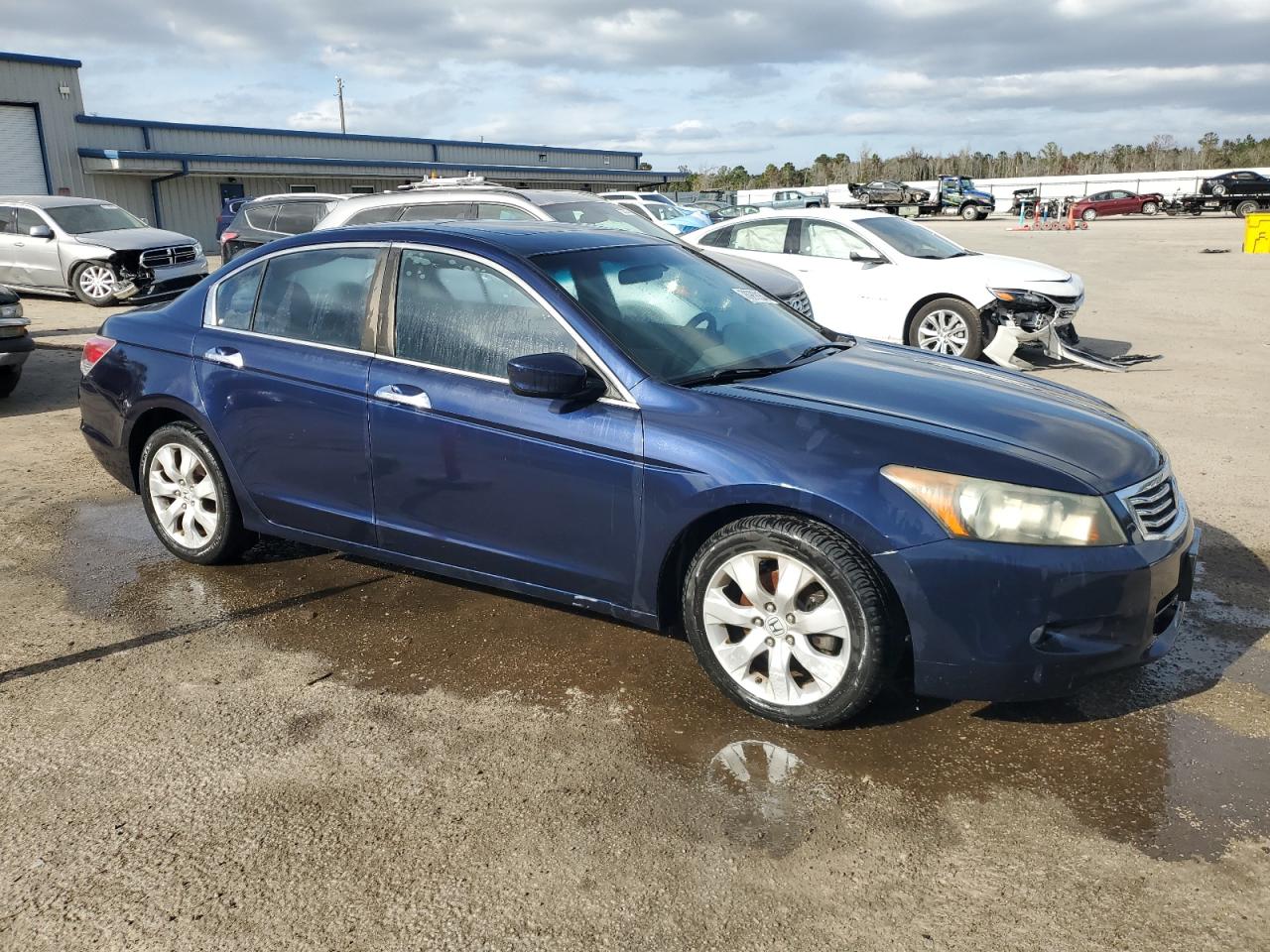2008 Honda Accord VIN 1HGCP36718A037192 Copart auction photo, burn damage thumbnail 4