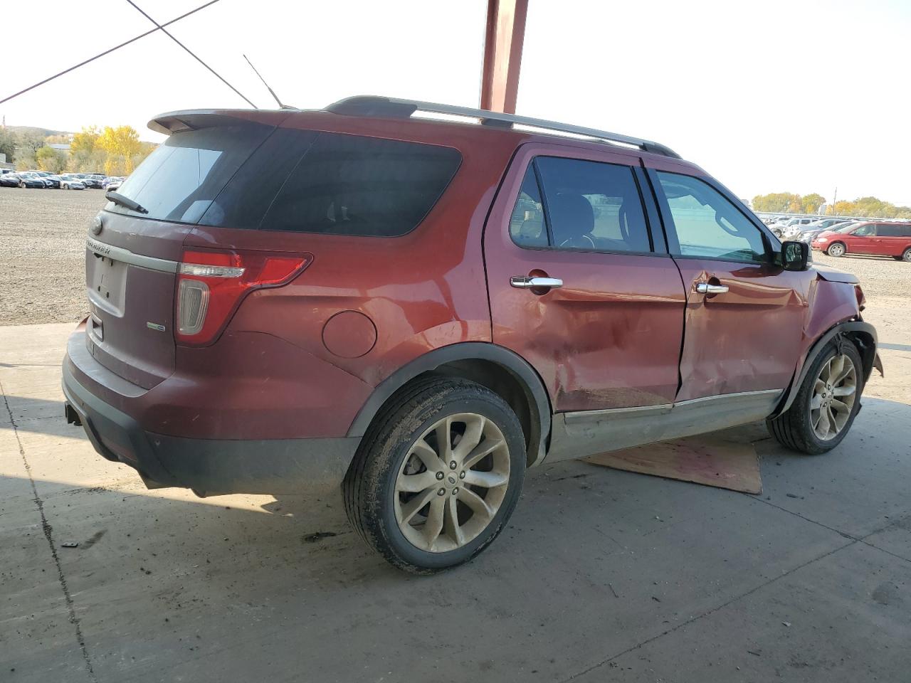 2014 Ford Explorer VIN 1FM5K8D89EGA31496 Copart auction photo, front end / side damage thumbnail 3