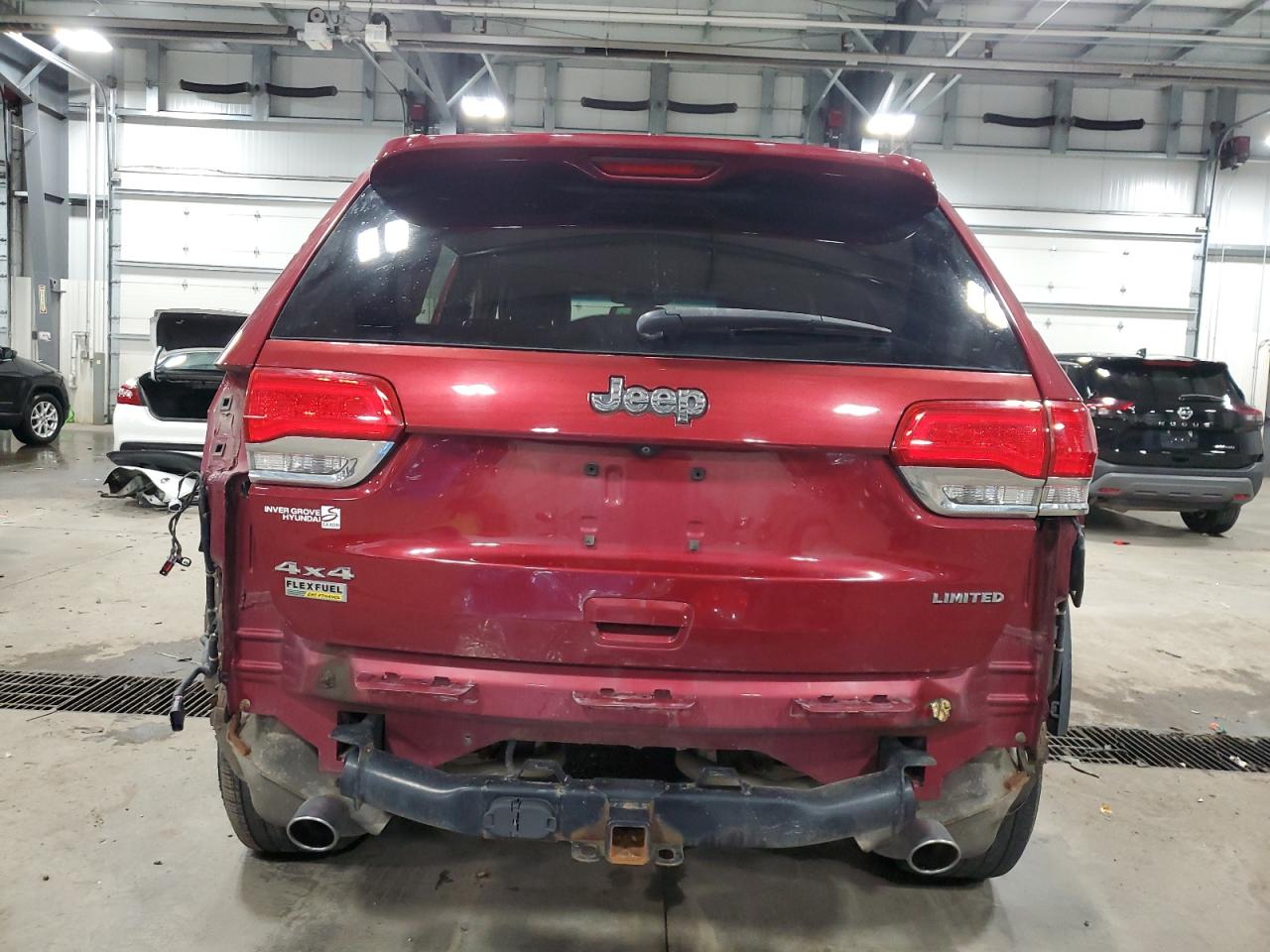 2014 Jeep Grand Cherokee VIN 1C4RJFBG2EC469226 Copart auction photo, side / rear end damage thumbnail 6