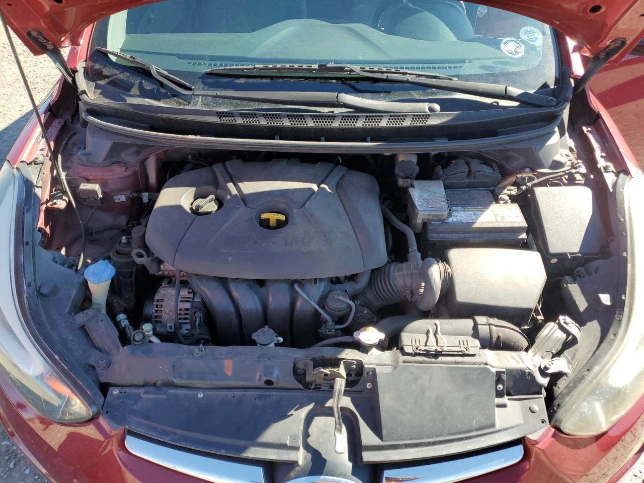 2016 Hyundai Elantra VIN 5NPDH4AE3GH693901 Copart auction photo, front end / undercarriage damage thumbnail 12