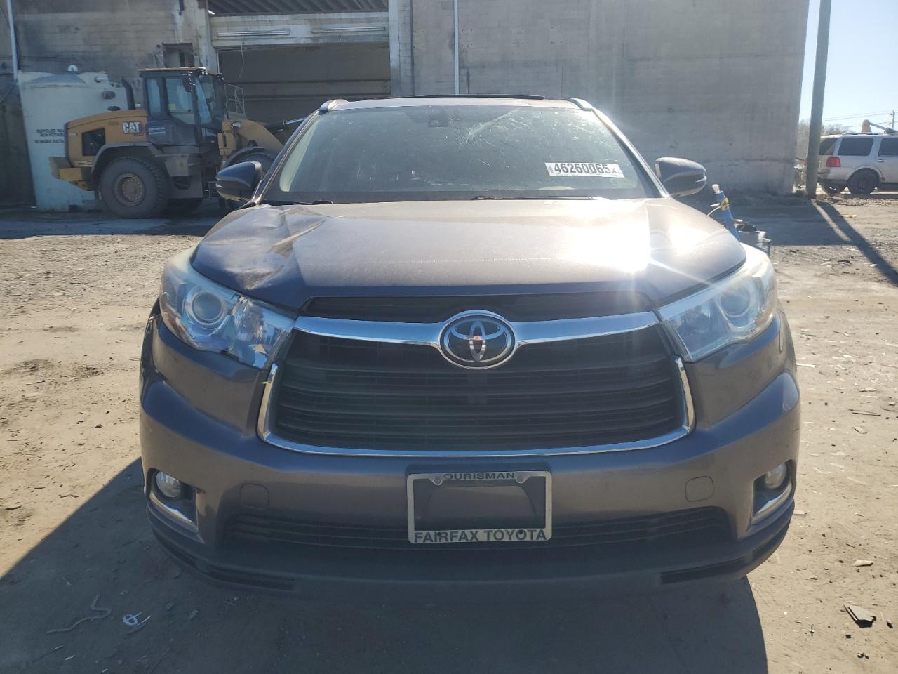 2015 Toyota Highlander VIN 5TDDKRFH8FS167953 Copart auction photo, top/roof / minor dent/scratches damage thumbnail 5