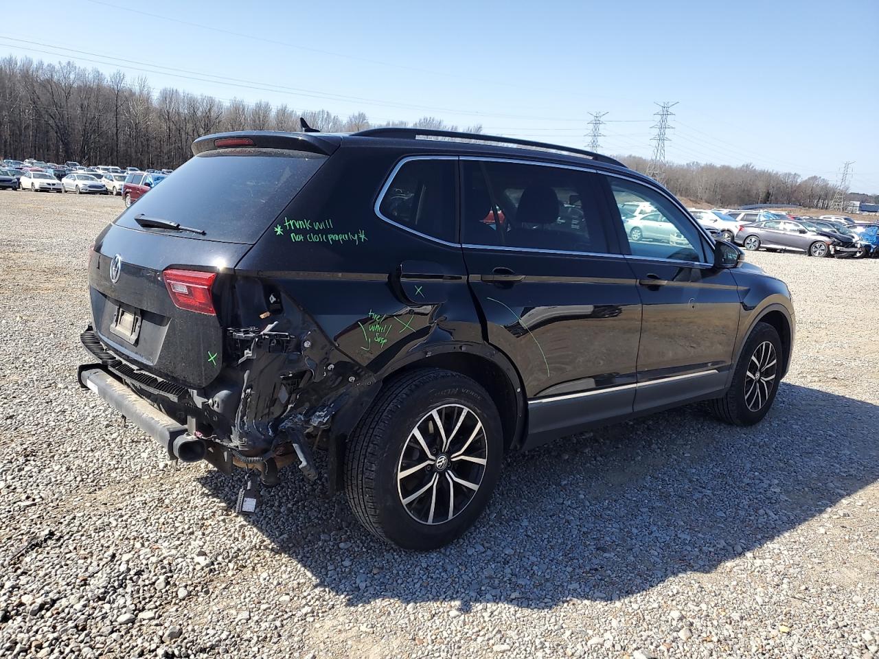 2021 Volkswagen Tiguan VIN 3VV3B7AX3MM047068 Copart auction photo, rear end damage thumbnail 3