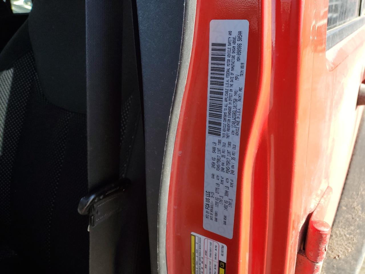 2016 Jeep Wrangler VIN 1C4BJWDG8GL101750 Copart auction photo, front end damage thumbnail 12