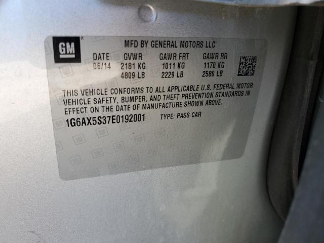 2014 Cadillac CTS VIN 1G6AX5S37E0192001 Copart auction photo, rear end / minor dent/scratches damage thumbnail 12