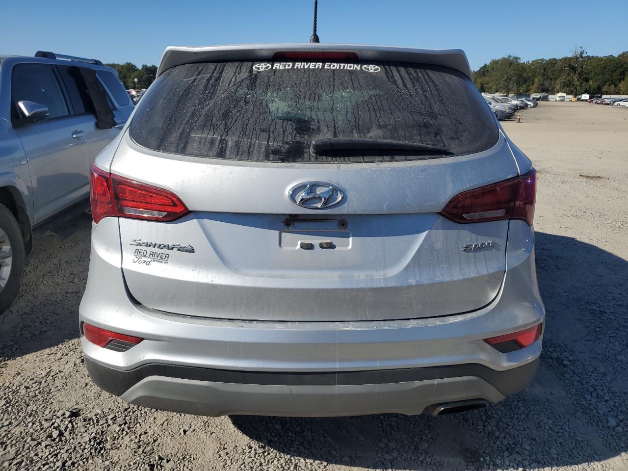 2018 Hyundai Santa Fe VIN 5XYZT3LB1JG563177 Copart auction photo, front end damage thumbnail 6