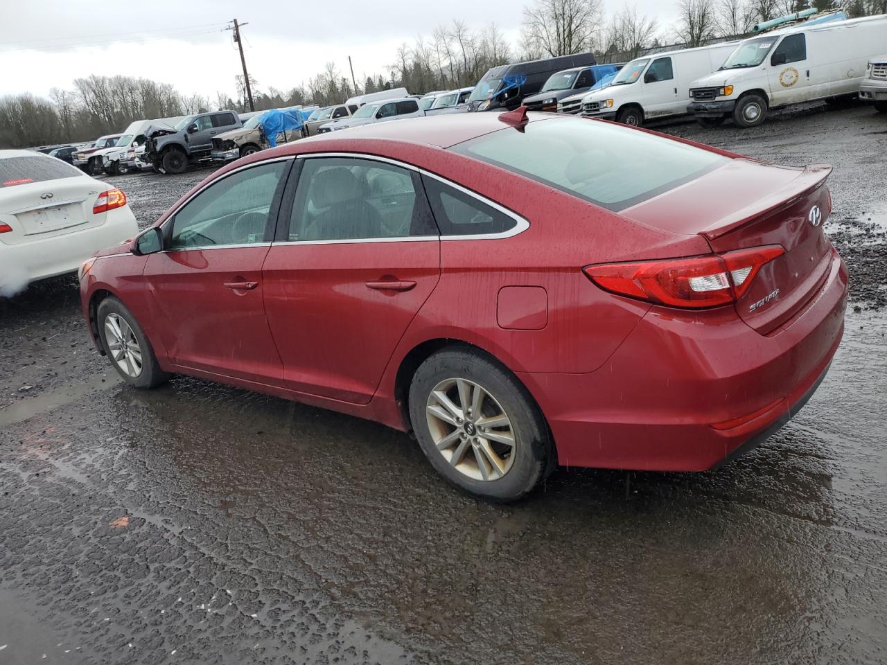 2015 Hyundai Sonata VIN 5NPE24AF3FH173422 Copart auction photo, minor dent/scratches damage thumbnail 2