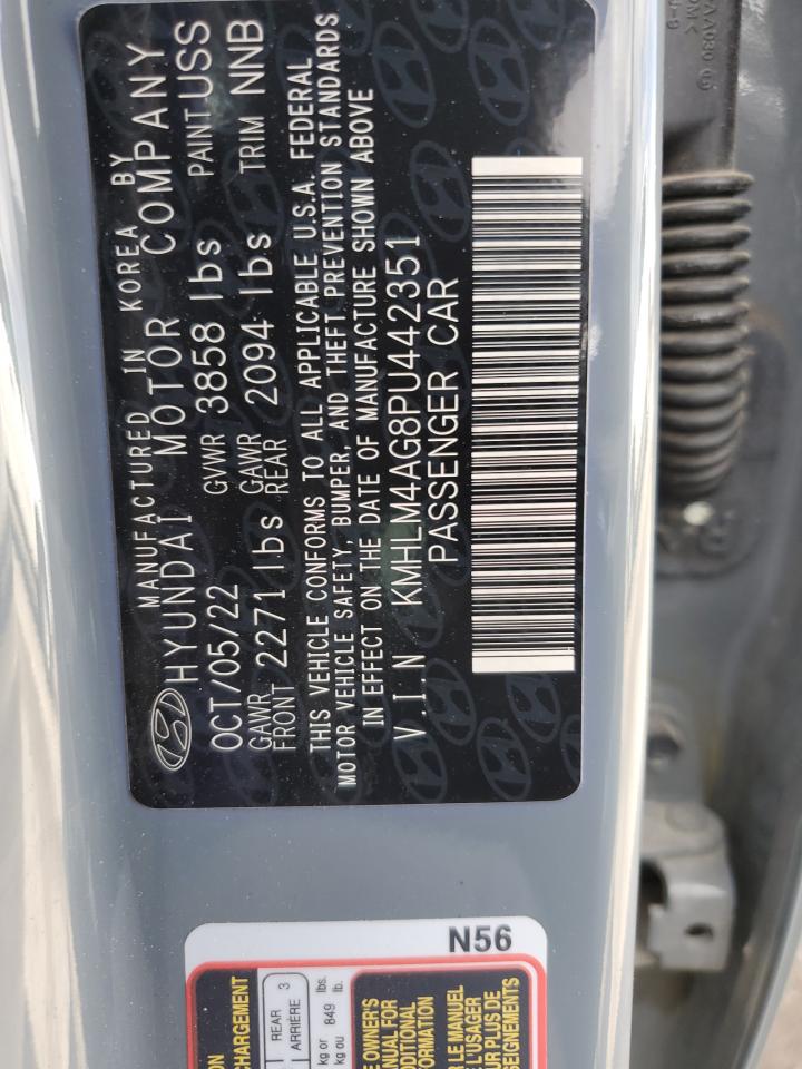 2023 Hyundai Elantra VIN KMHLM4AG8PU442351 Copart auction photo, front end / minor dent/scratches damage thumbnail 13
