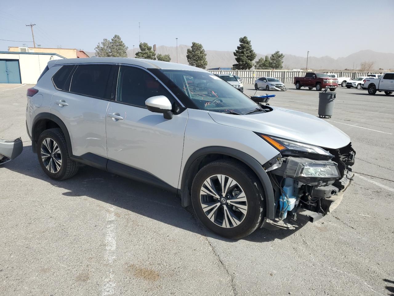 2021 Nissan Rogue VIN 5N1AT3BA6MC821848 Copart auction photo, front end / side damage thumbnail 4