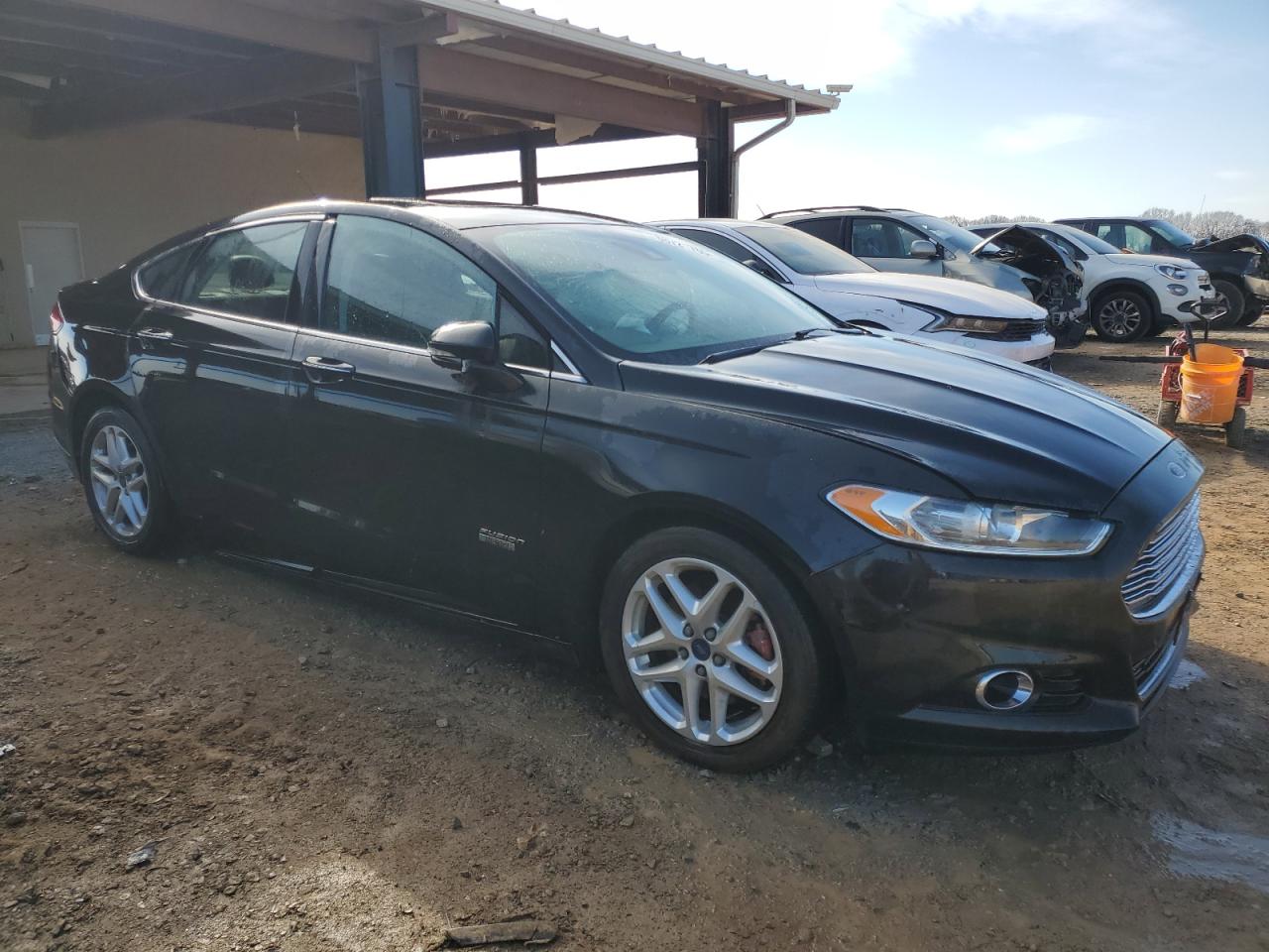 2014 Ford Fusion VIN 3FA6P0SU8ER136489 Copart auction photo, front end / side damage thumbnail 4