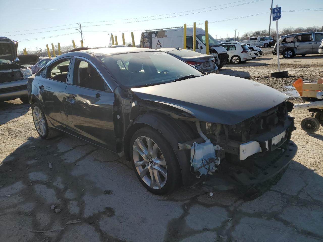 2017 Mazda 6 VIN JM1GL1V54H1123340 Copart auction photo, front end / rear end damage thumbnail 4