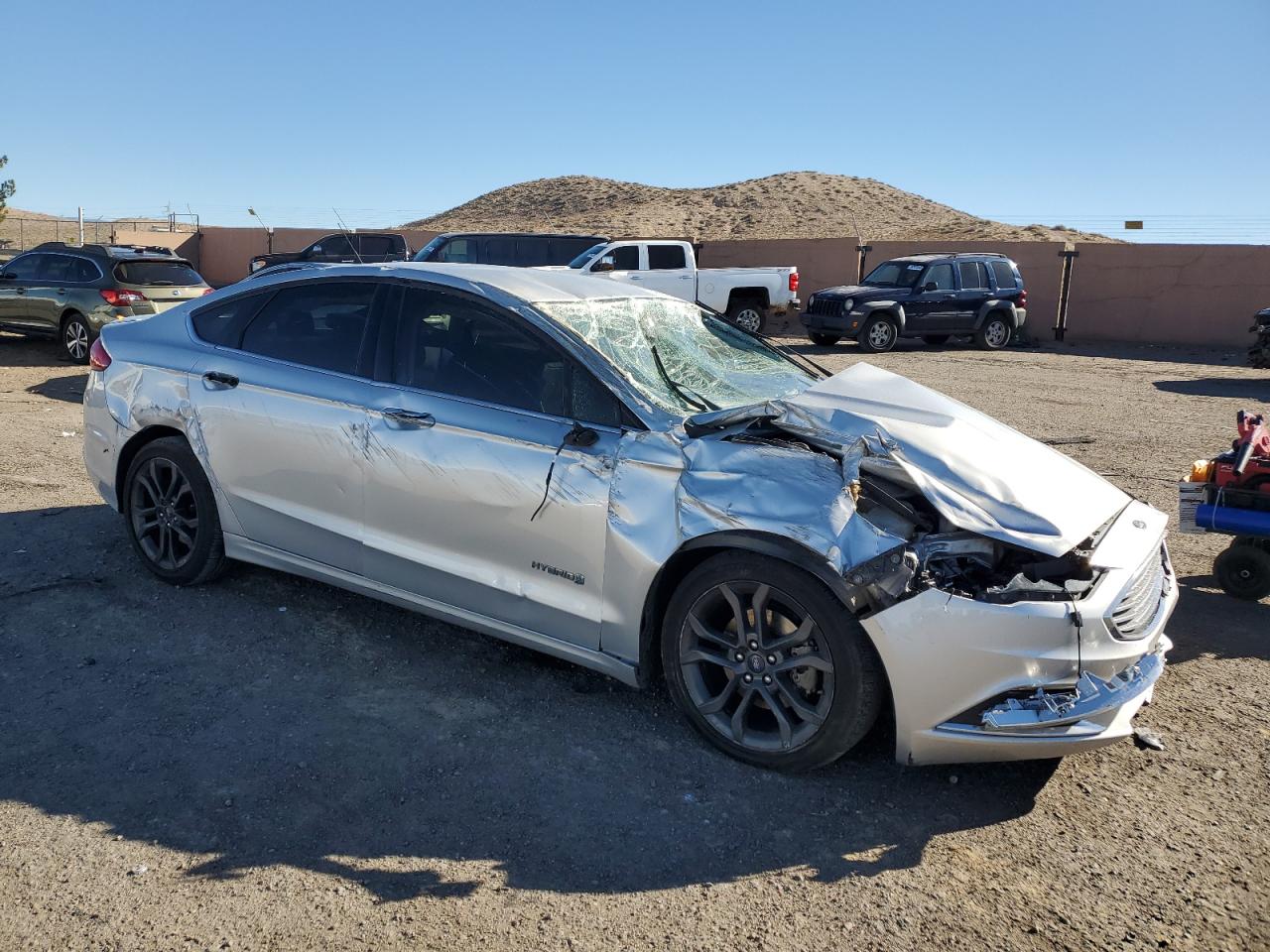 2018 Ford Fusion VIN 3FA6P0LU1JR118280 Copart auction photo, all over damage thumbnail 4