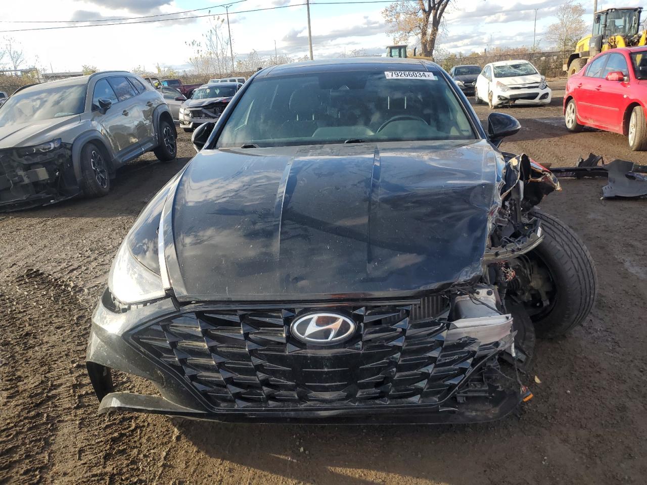 2020 Hyundai Sonata VIN 5NPEJ4J27LH015371 Copart auction photo, front end / side damage thumbnail 5
