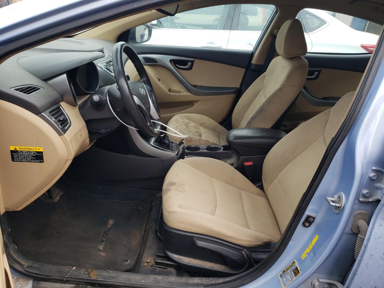 2012 Hyundai Elantra VIN KMHDH4AE2CU363937 Copart auction photo, side / rear end damage thumbnail 7