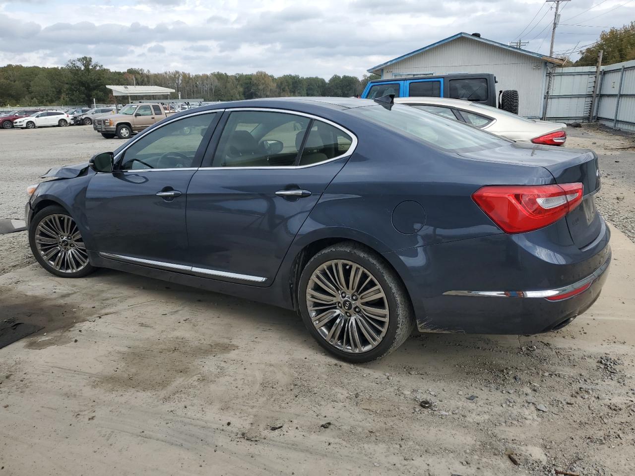 2014 KIA Cadenza VIN KNALN4D75E5153722 Copart auction photo, front end / side damage thumbnail 2