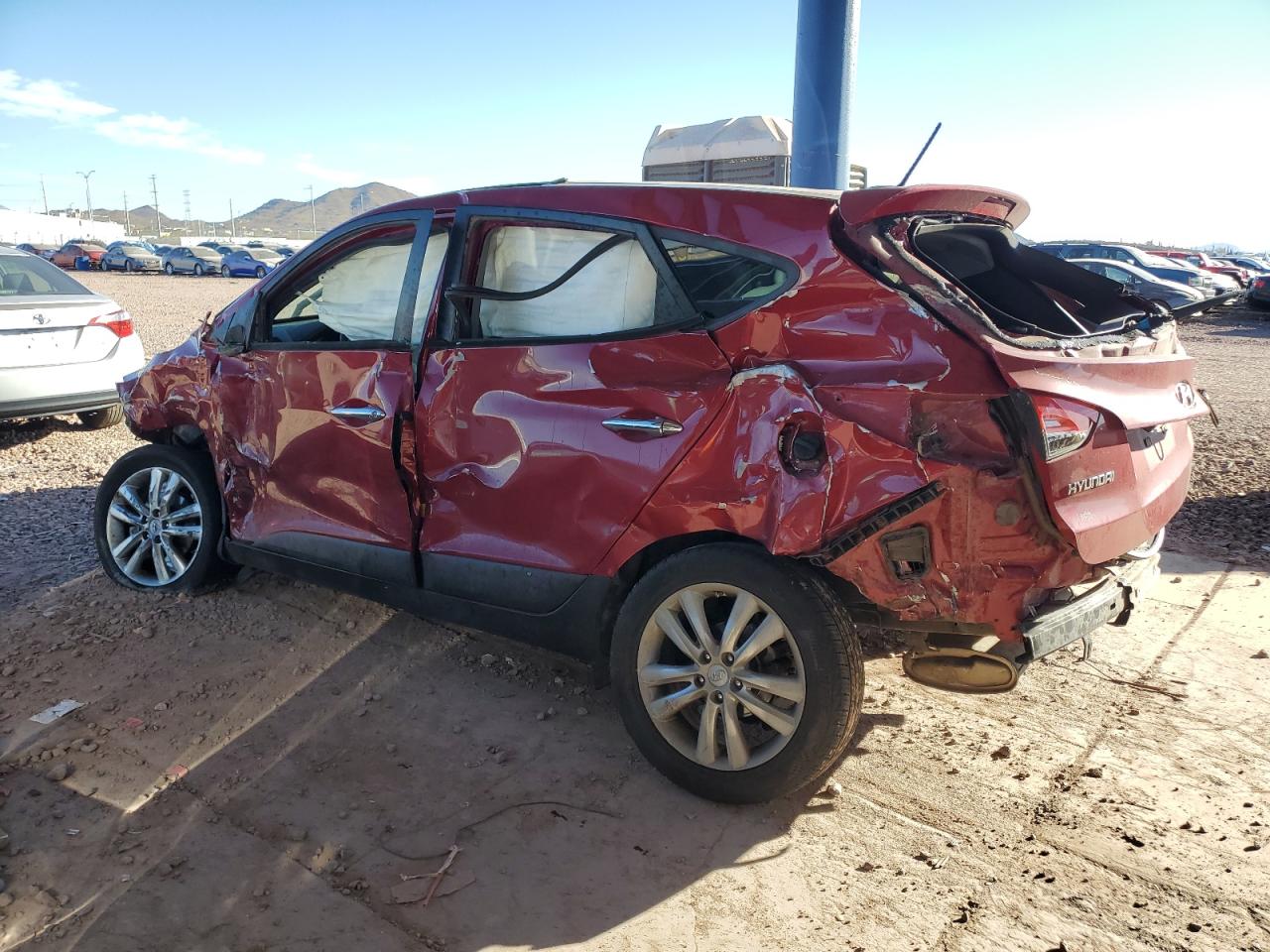 2012 Hyundai Tucson VIN KM8JU3AC3CU374484 Copart auction photo, all over damage thumbnail 2