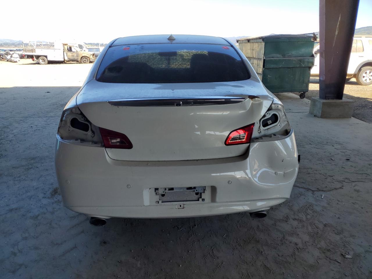 2013 Infiniti G VIN JN1CV6AP4DM300056 Copart auction photo, vandalism / all over damage thumbnail 6