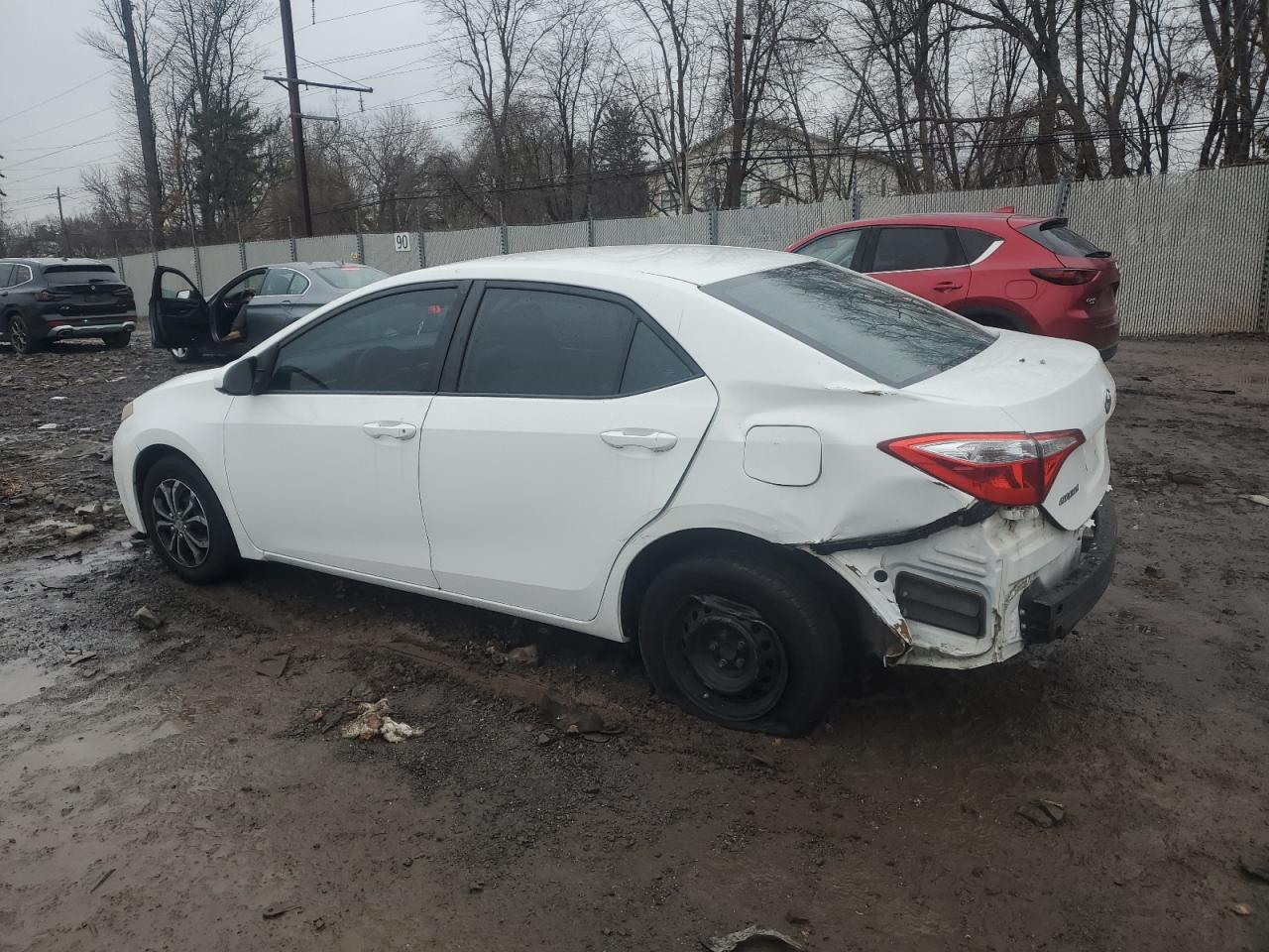 2015 Toyota Corolla VIN 2T1BURHE6FC234532 Copart auction photo, side / rear end damage thumbnail 2