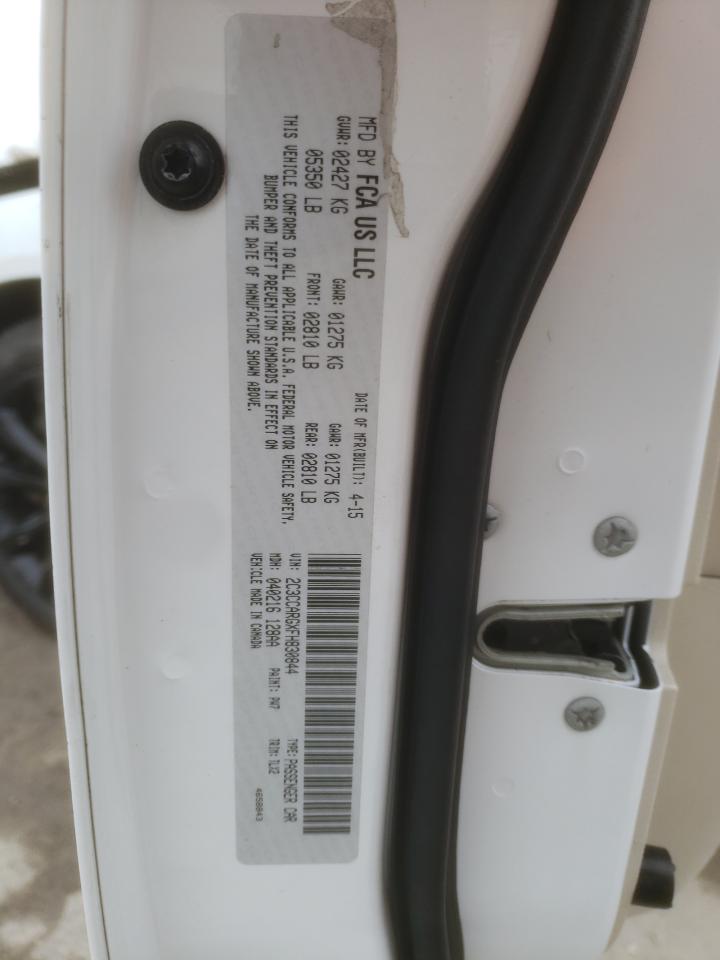 2015 Chrysler 300 VIN 2C3CCARGXFH830844 Copart auction photo, front end damage thumbnail 12