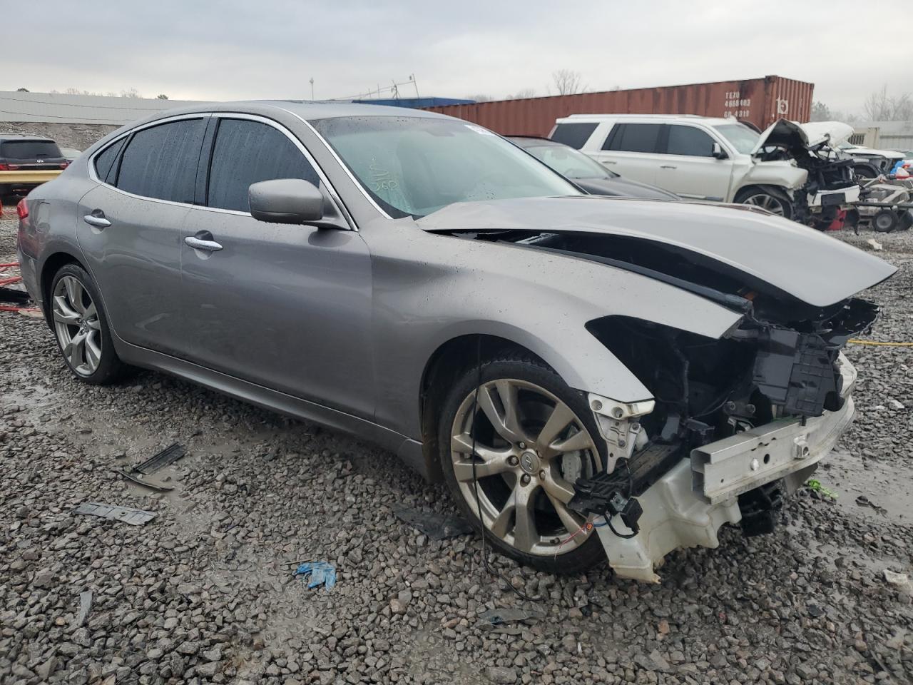 2012 Infiniti M VIN JN1BY1AP9CM334255 Copart auction photo, front end damage thumbnail 4