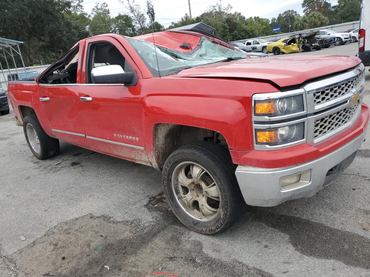 2015 Chevrolet Silverado VIN 3GCUKSEC3FG200062 Copart auction photo, all over damage thumbnail 4