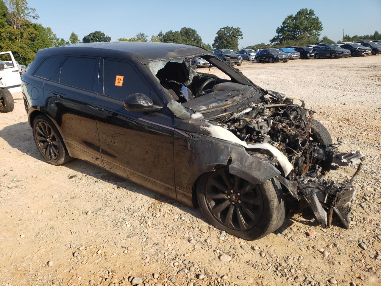 2018 Land Rover Range Rover VIN SALYL2RXXJA715149 Copart auction photo, front end / burn - engine damage thumbnail 4