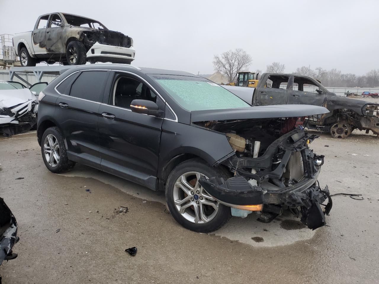 2015 Ford Edge VIN 2FMTK4K93FBB61990 Copart auction photo, front end damage thumbnail 4