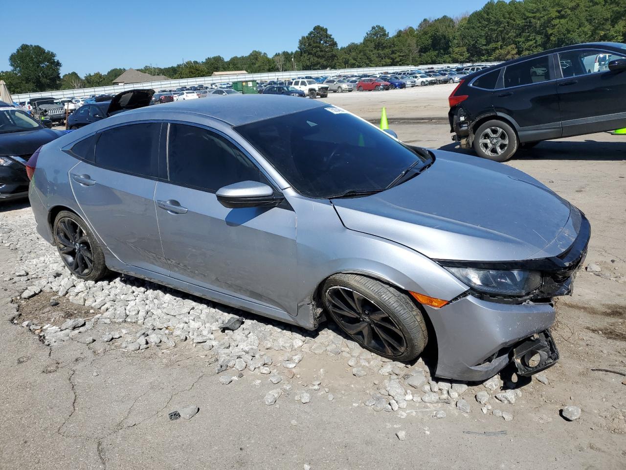 2021 Honda Civic VIN 2HGFC2F85MH527271 Copart auction photo, front end / side damage thumbnail 4