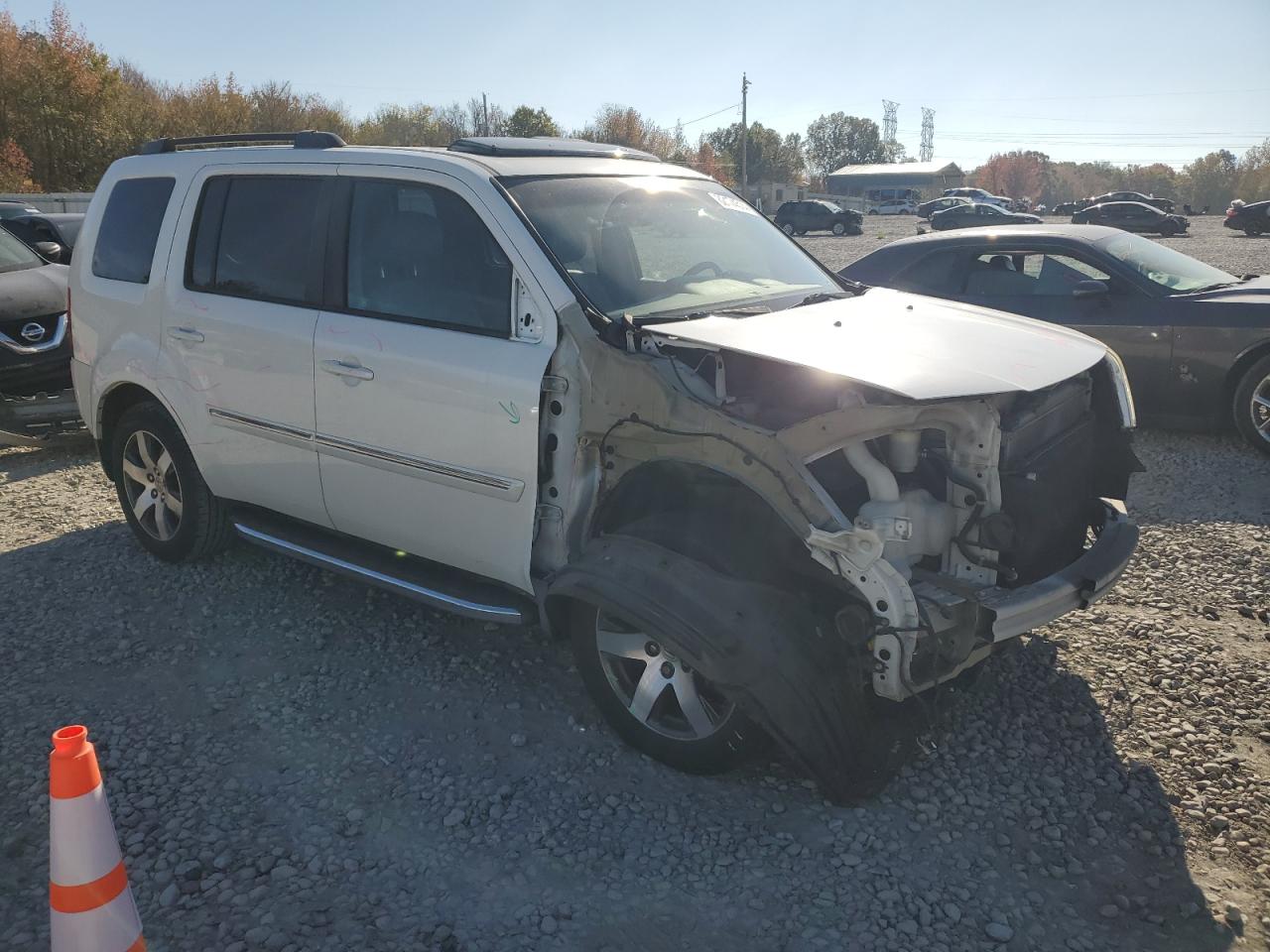 2012 Honda Pilot VIN 5FNYF3H90CB023368 Copart auction photo, front end damage thumbnail 4