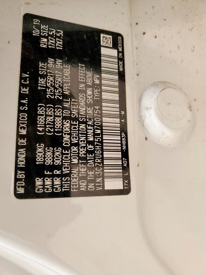 2020 Honda HR-V VIN 3CZRU6H75LM700754 Copart auction photo, rear end damage thumbnail 13