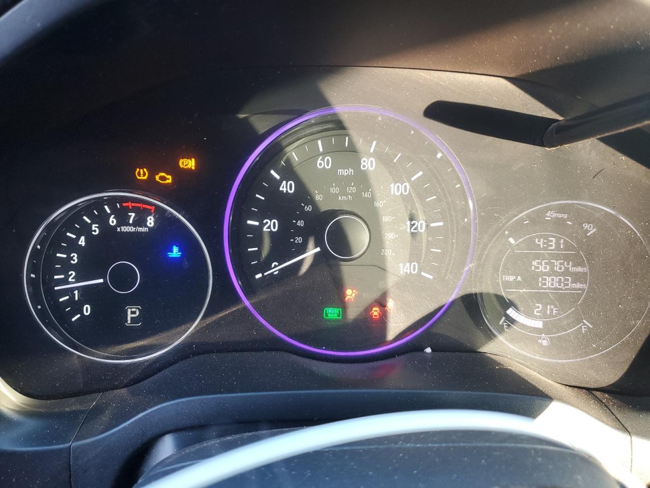 2016 Honda HR-V VIN 3CZRU6H3XGM726687 Copart auction photo, front end damage thumbnail 9