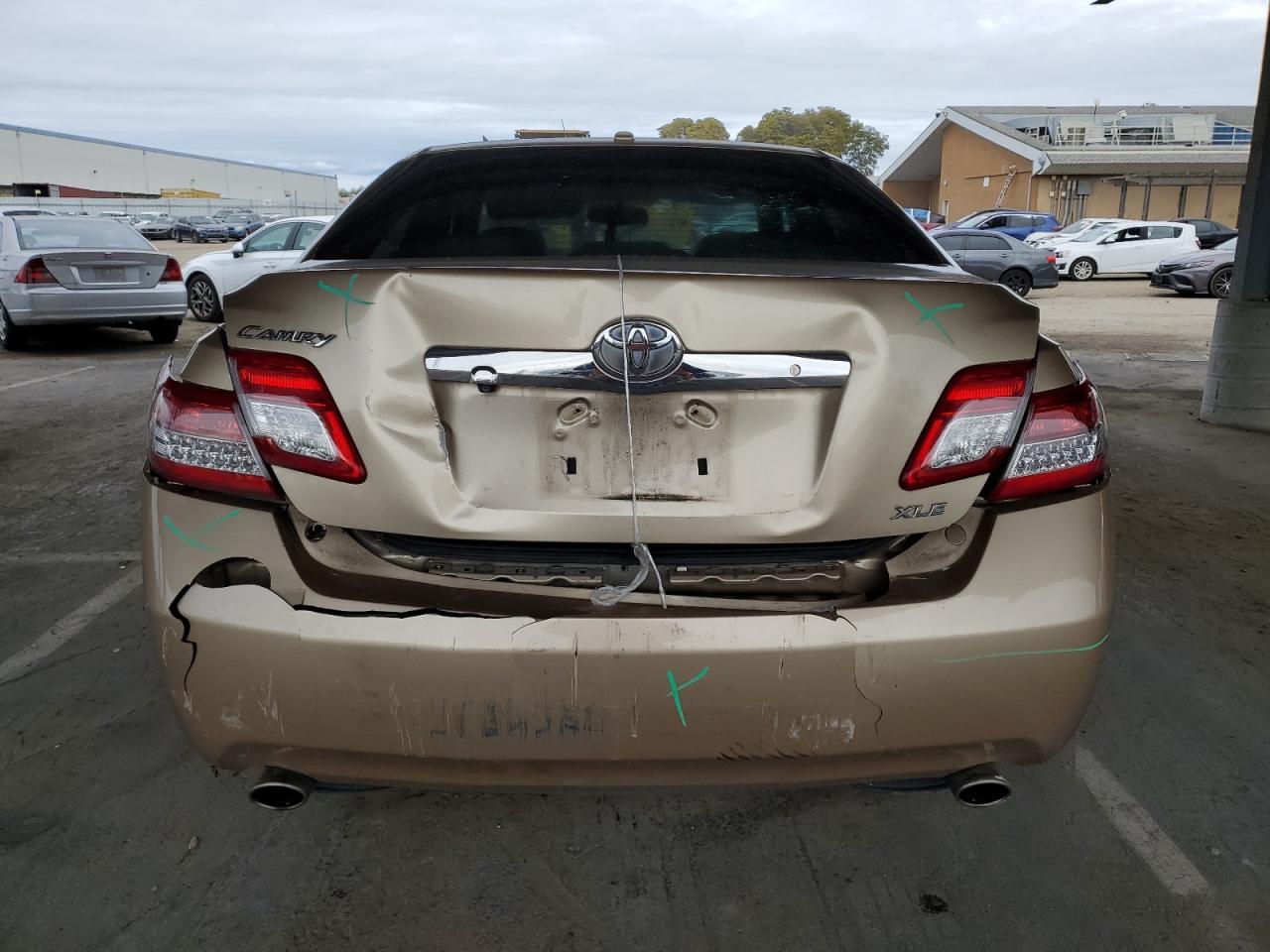2010 Toyota Camry VIN 4T1BK3EK6AU107185 Copart auction photo, rear end / side damage thumbnail 6