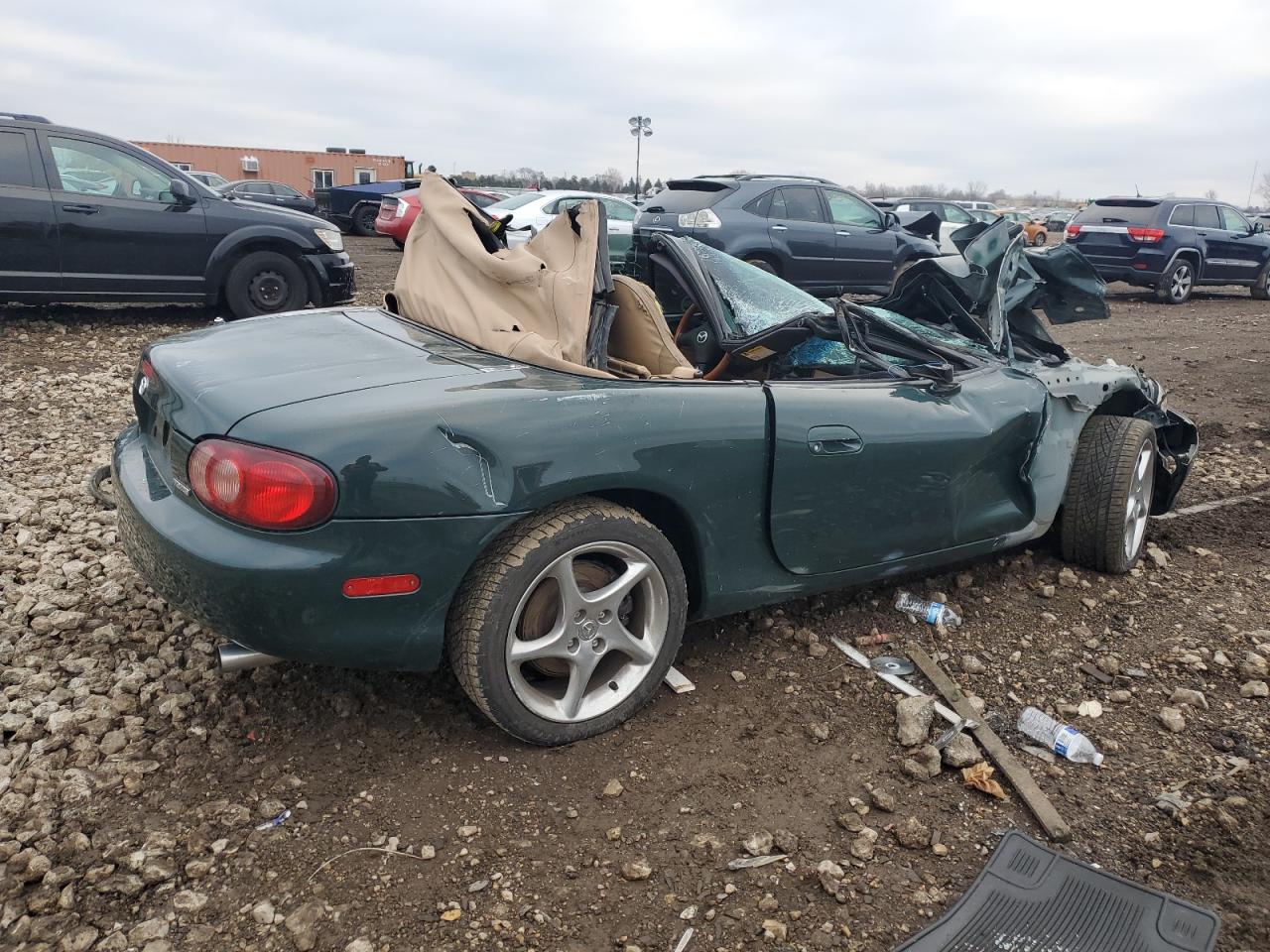 2001 Mazda MX-5 VIN JM1NB353110211925 Copart auction photo, all over damage thumbnail 3