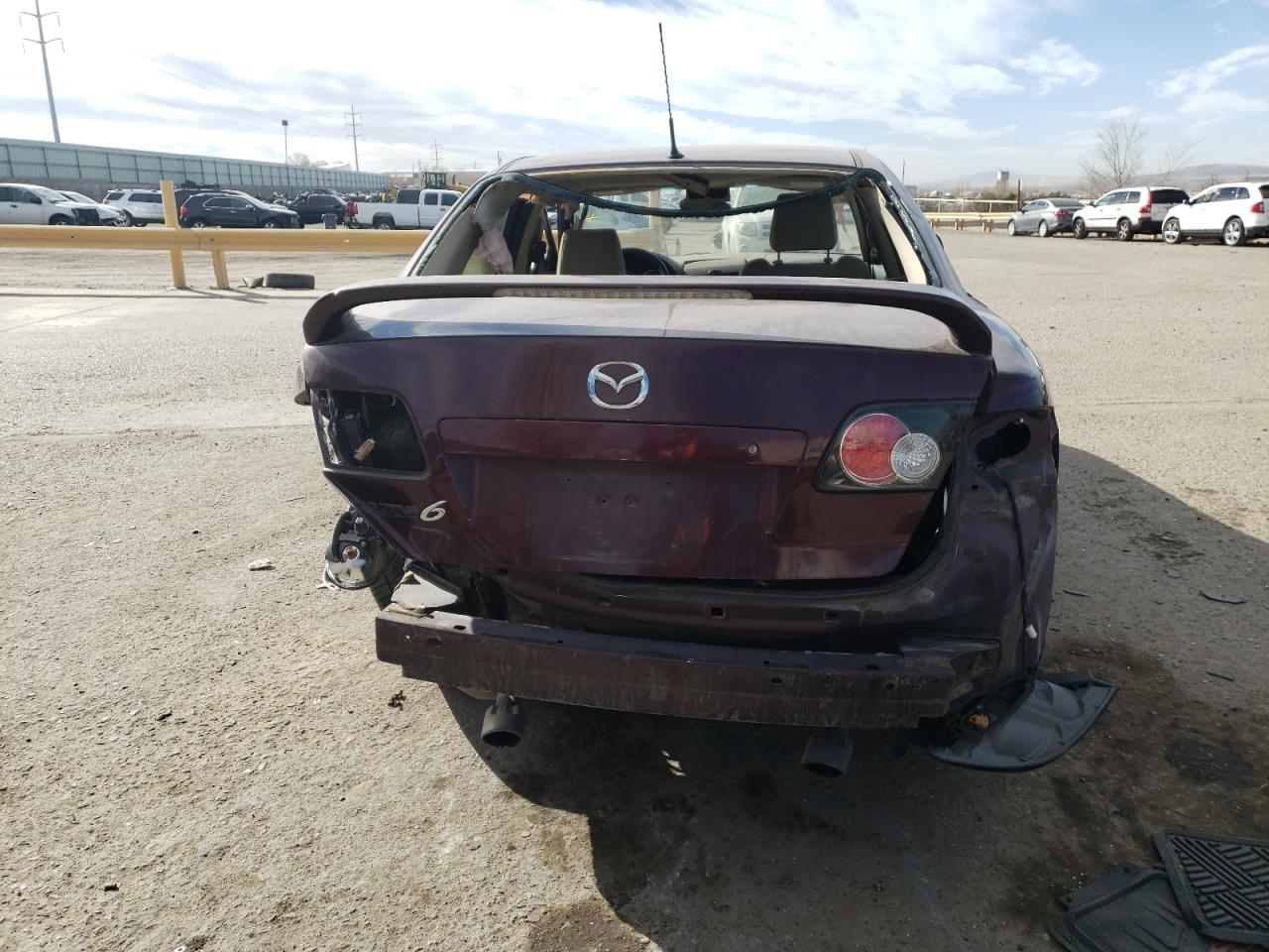 2008 Mazda 6 VIN 1YVHP80CX85M23152 Copart auction photo, rear end / side damage thumbnail 6