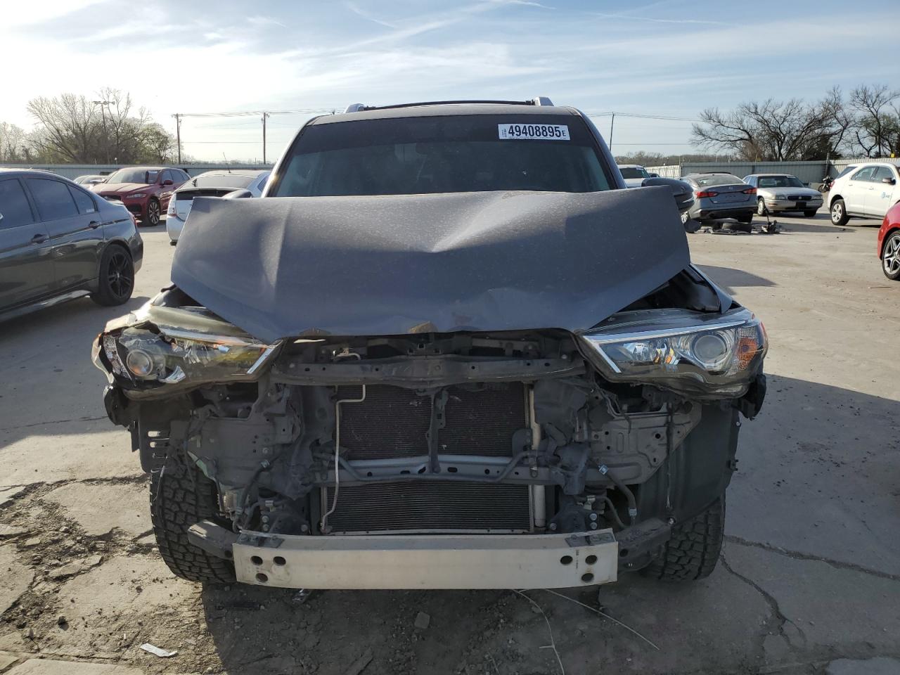 2015 Toyota 4Runner VIN JTEZU5JR6F5107793 Copart auction photo, front end / hail damage thumbnail 5