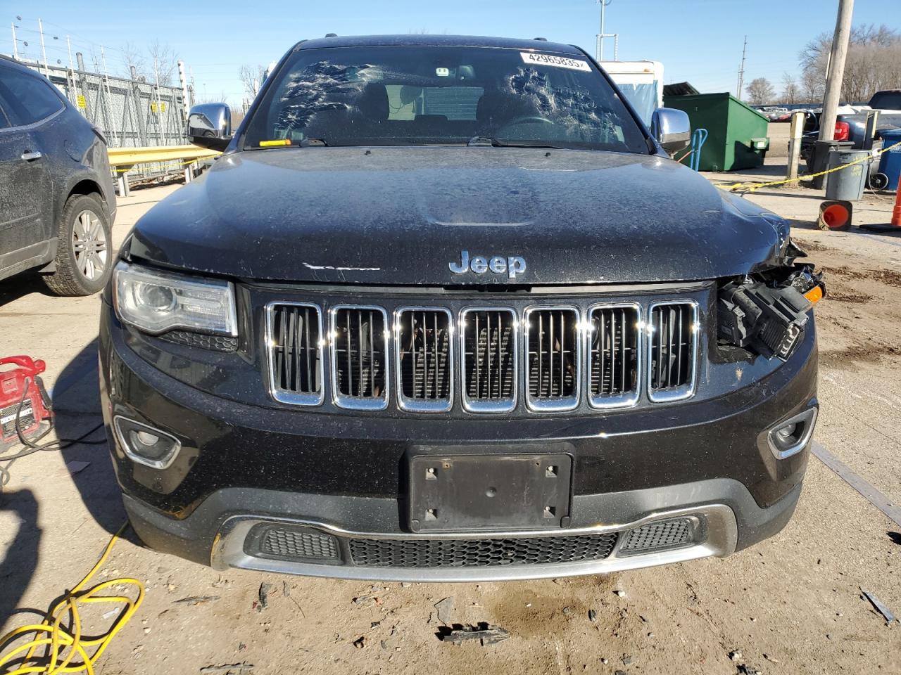 2014 Jeep Grand Cherokee VIN 1C4RJFBG4EC541740 Copart auction photo, front end / side damage thumbnail 5