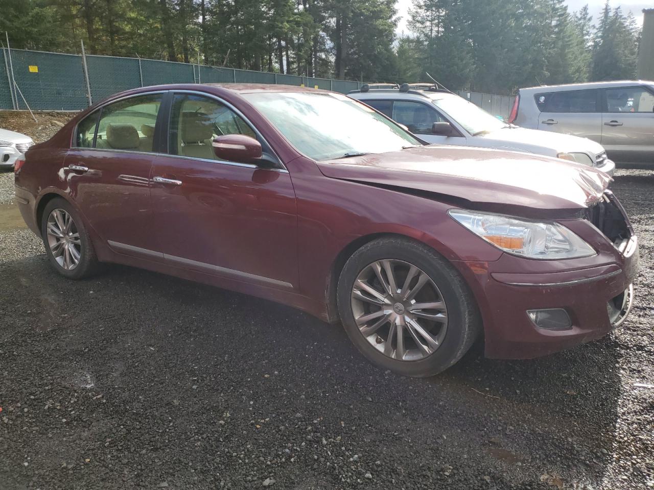 2010 Hyundai Genesis VIN KMHGC4DF9AU072560 Copart auction photo, front end damage thumbnail 4
