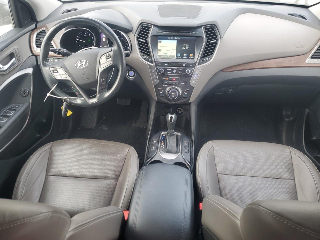 2018 Hyundai Santa Fe VIN KM8SR4HF0JU271306 Copart auction photo, front end / side damage thumbnail 8