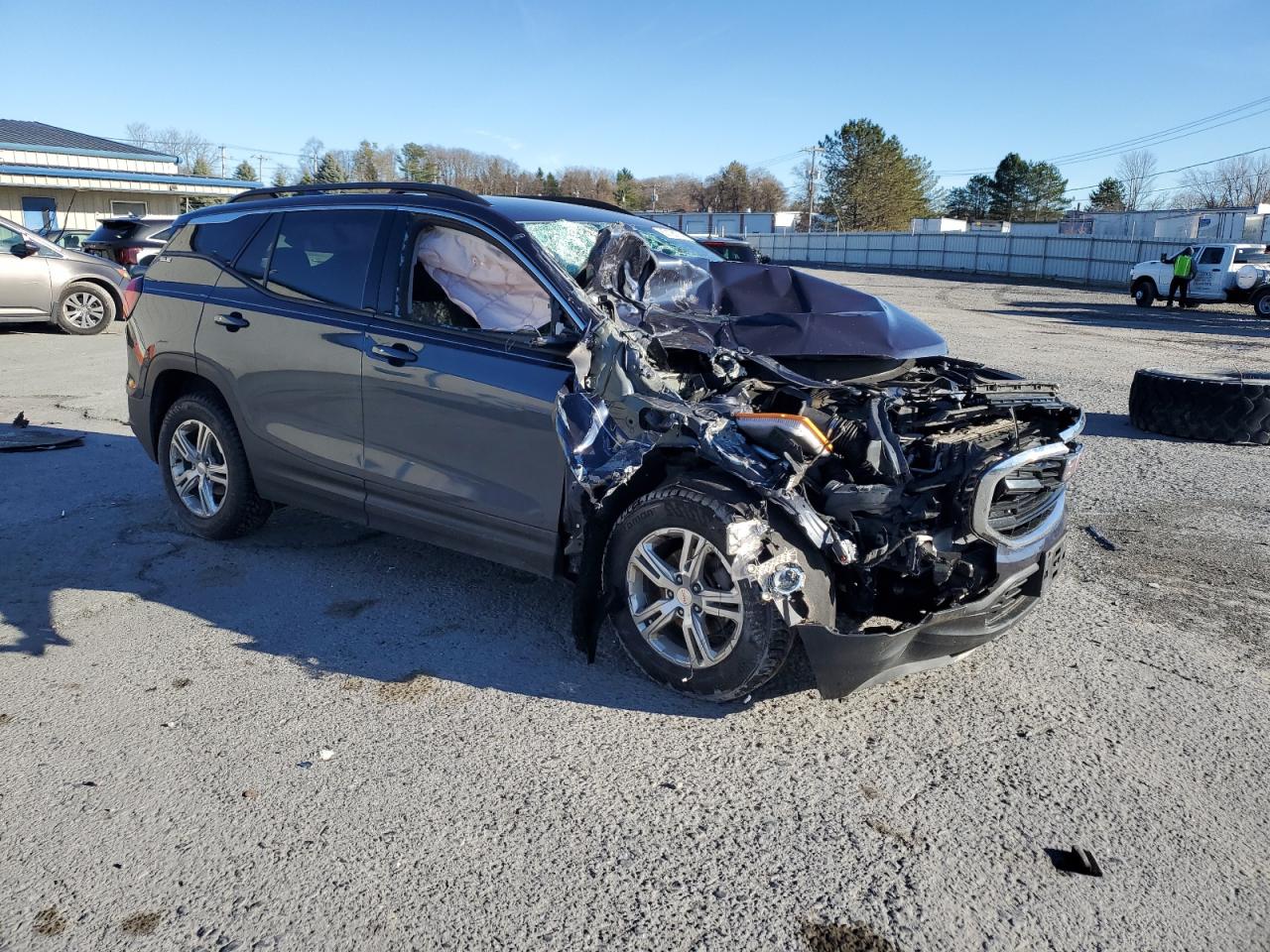 2018 GMC Terrain VIN 3GKALTEVXJL361617 Copart auction photo, front end damage thumbnail 4
