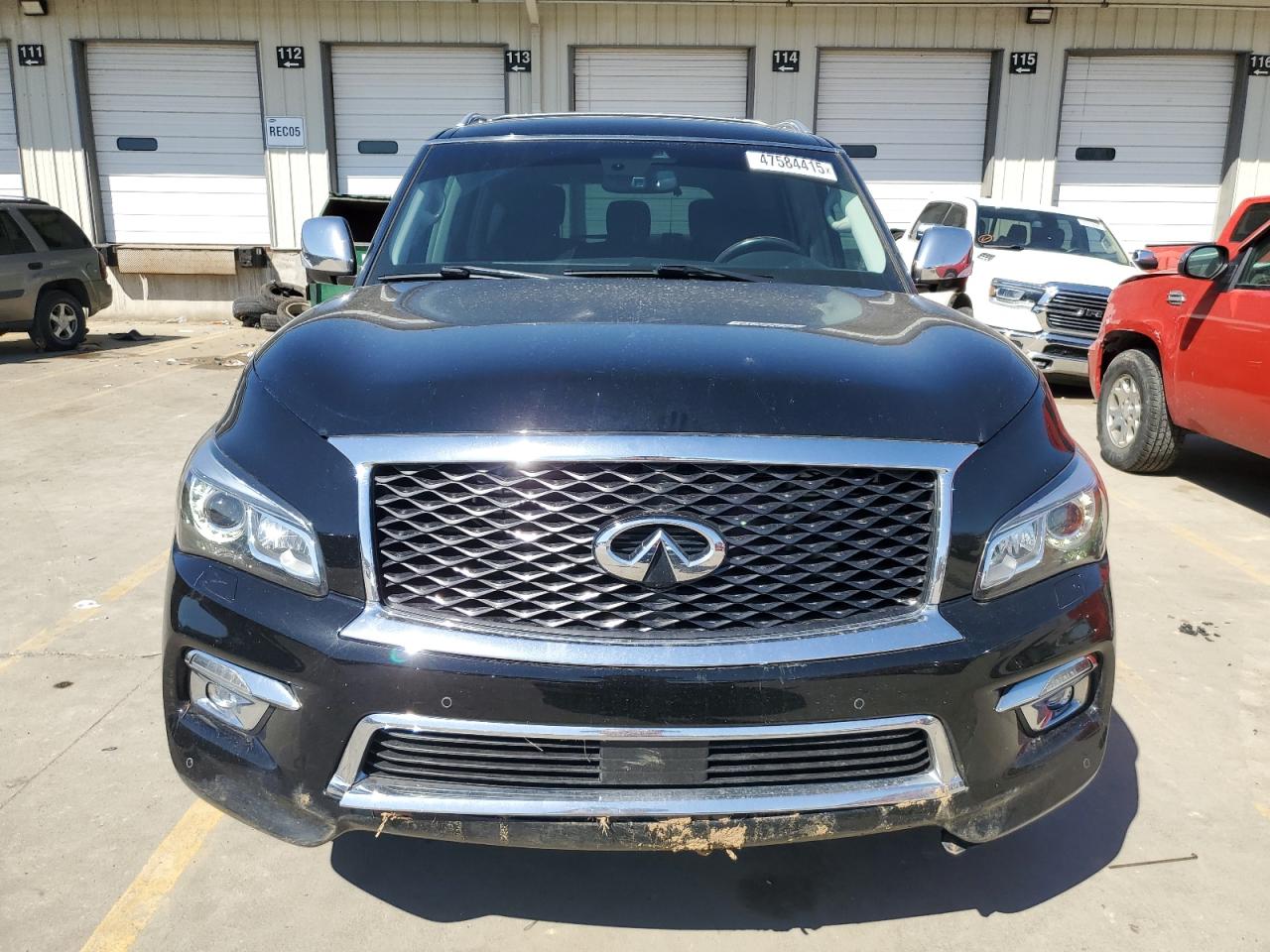 2017 Infiniti QX80 VIN JN8AZ2NC2H9431766 Copart auction photo, front end / rear end damage thumbnail 5