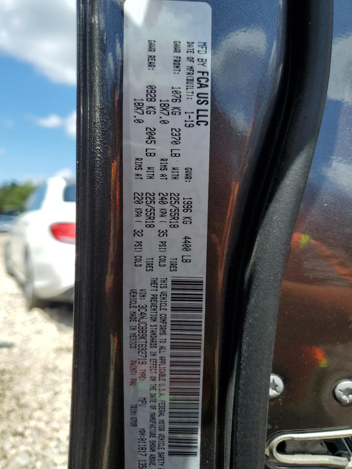 2019 Jeep Compass VIN 3C4NJCBB9KT692719 Copart auction photo, burn / all over damage thumbnail 14