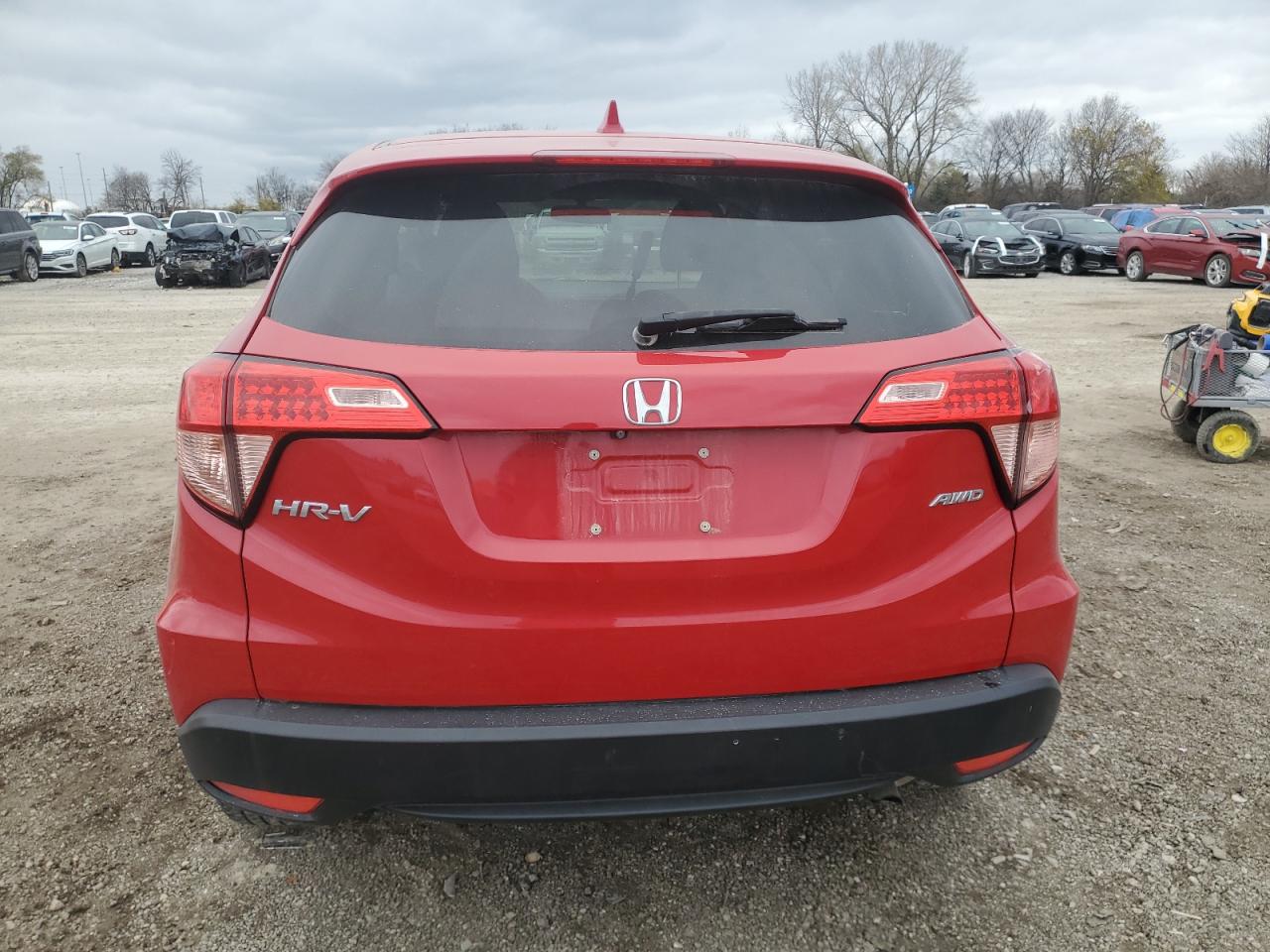 2016 Honda HR-V VIN 3CZRU6H53GM750654 Copart auction photo, front end / side damage thumbnail 6