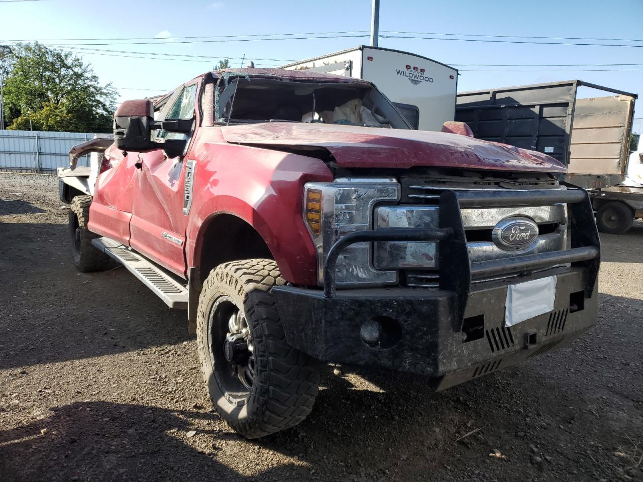 2019 Ford F350 VIN 1FT8W3BTXKEF34395 Copart auction photo, rollover damage thumbnail 4