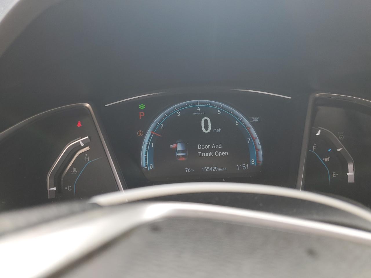 2016 Honda Civic VIN 19XFC1F31GE218491 Copart auction photo, front end damage thumbnail 9
