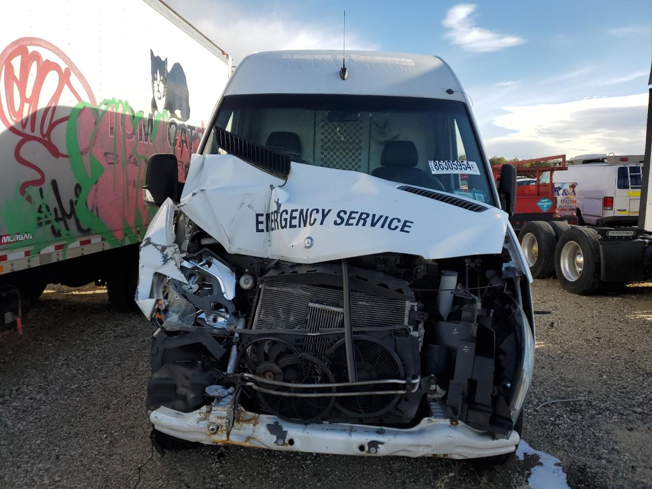 2015 Mercedes-Benz Sprinter VIN WD3PE7DC5FP155165 Copart auction photo, front end / minor dent/scratches damage thumbnail 5