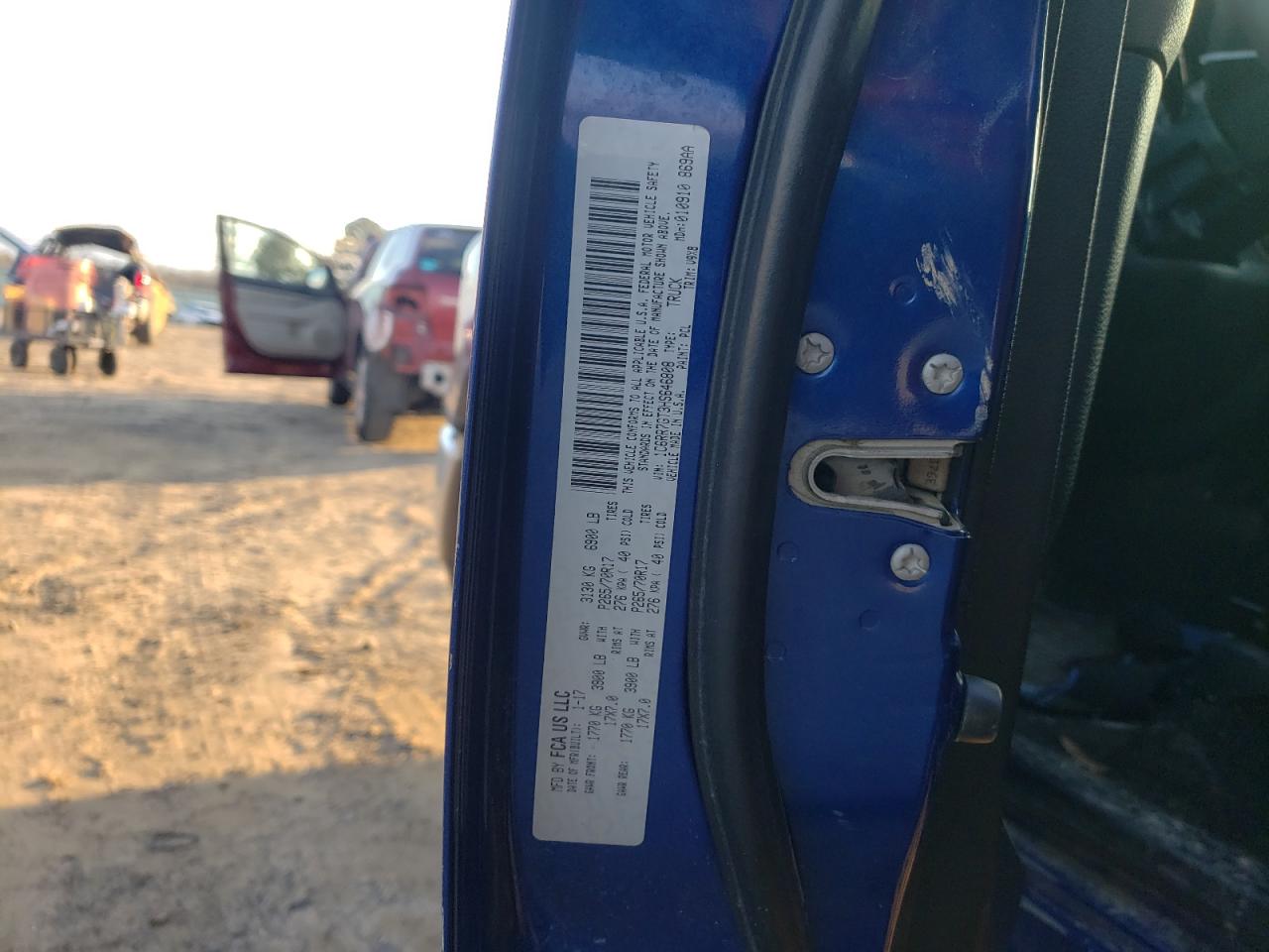 2017 RAM 1500 VIN 1C6RR7GT3HS646808 Copart auction photo, rear end / front end damage thumbnail 12