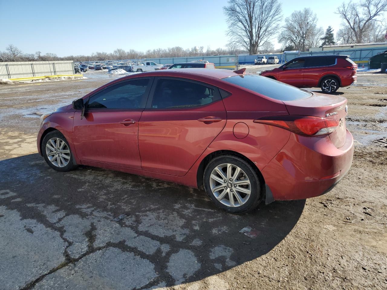 2014 Hyundai Elantra VIN 5NPDH4AE1EH536428 Copart auction photo, front end damage thumbnail 2