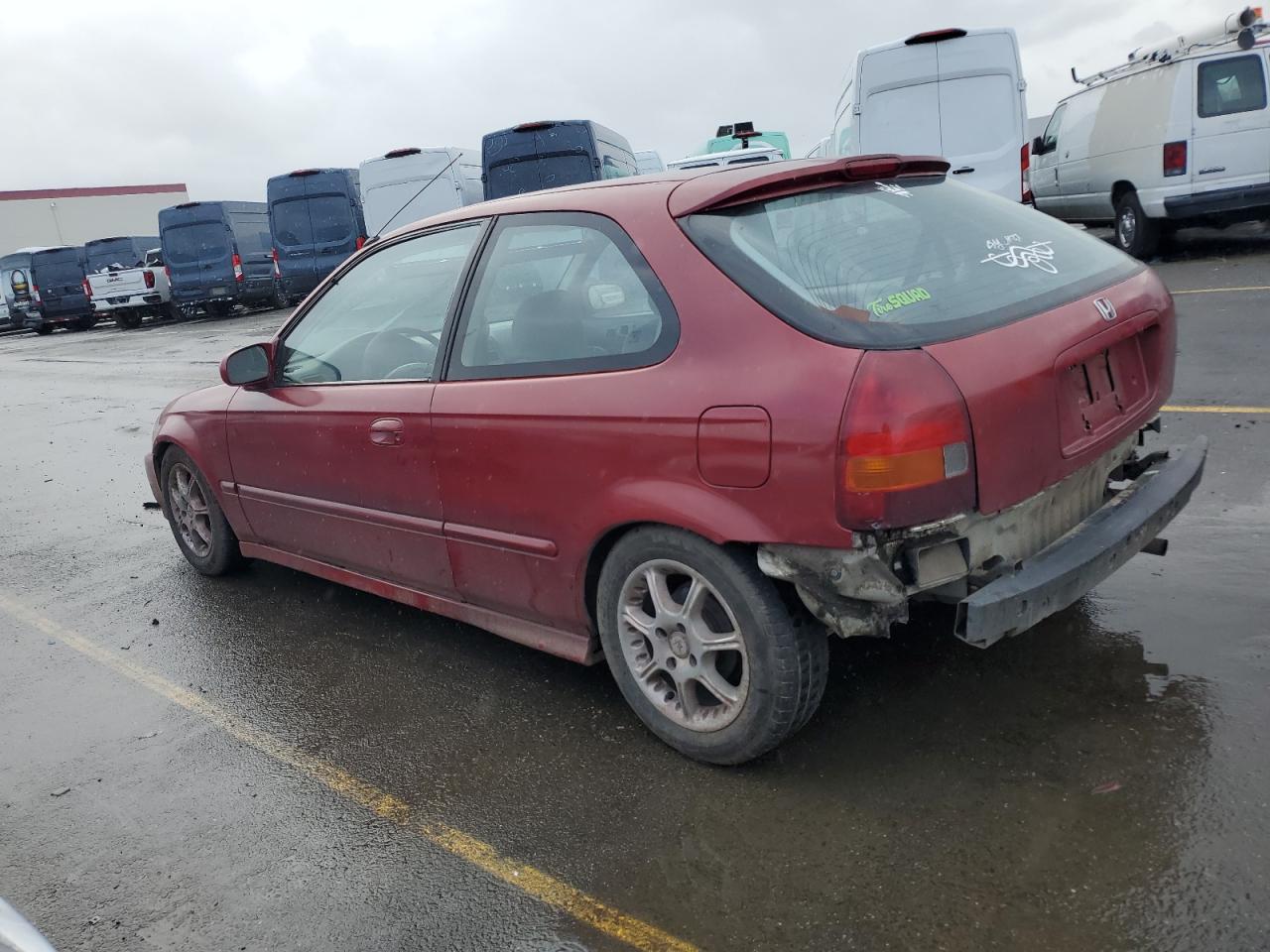 1998 Honda Civic VIN 2HGEJ6327WH100766 Copart auction photo, rear end damage thumbnail 2