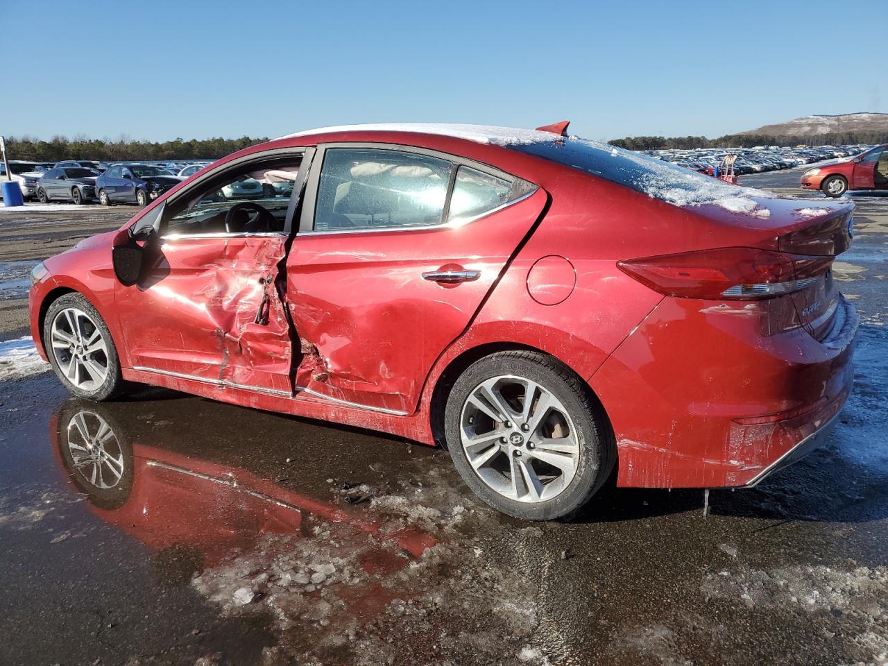 2017 Hyundai Elantra VIN 5NPD84LF8HH104039 Copart auction photo, side / front end damage thumbnail 2