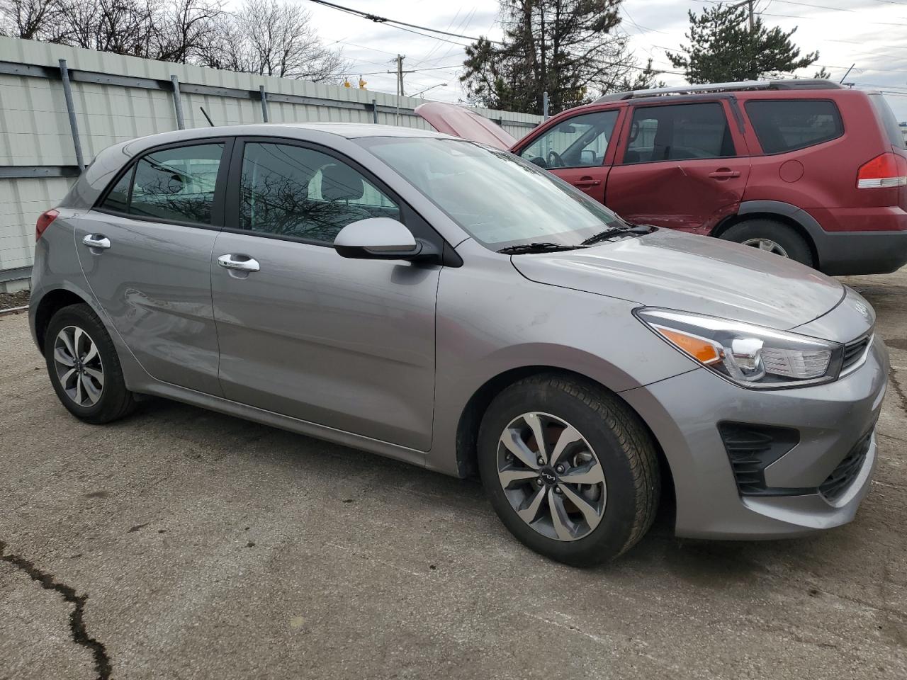 2023 KIA Rio VIN 3KPA25AD1PE569194 Copart auction photo, front end / side damage thumbnail 4