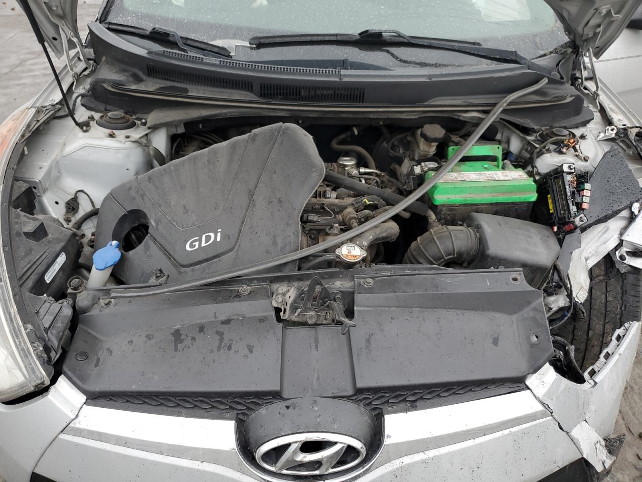2013 Hyundai Veloster VIN KMHTC6AD6DU117469 Copart auction photo, front end / undercarriage damage thumbnail 13